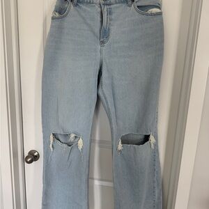 Abercrombie & Fitch Ripped Straight Leg Jeans